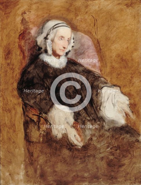 Portrait of Queen Marie-Amelie in mourning, 1857. Creator: Ary Scheffer.