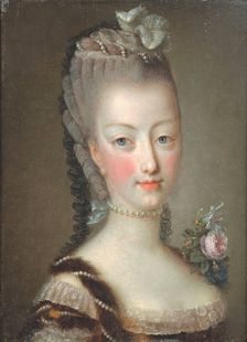 Portrait of Queen Marie Antoinette of France (1755-1793), 1774. Creator: Frédou de la Bretonniére, Jean-Martial (1710-1795)