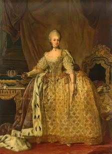 Portrait of Queen Sophie-Magdalene, 1773. Creator: Lorens Pasch the Younger