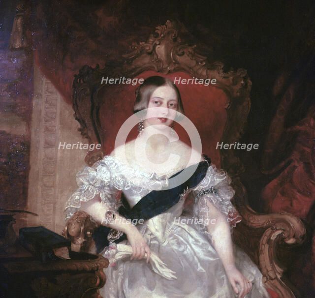 Portrait of Queen Victoria, 1841. Artist: Herbert Luther Smith.