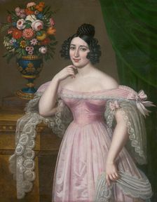 Portrait of Róza Theresia, 1836. Creator: János Rombauer