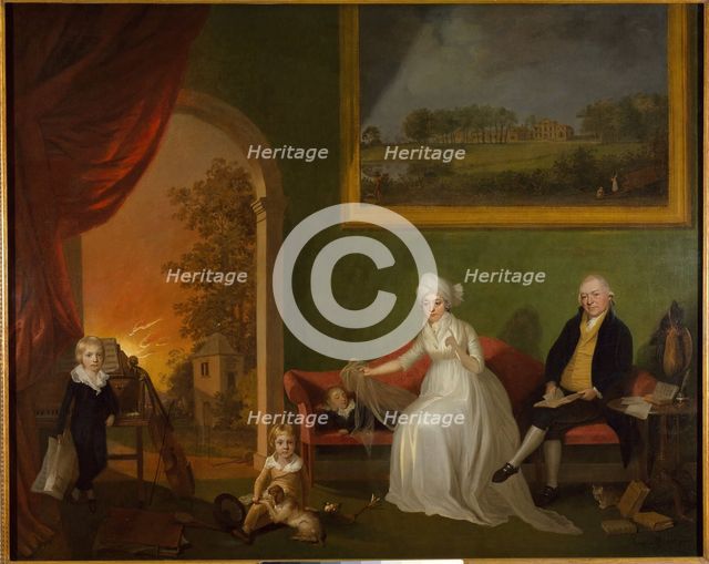 Portrait of Robert Mynors and His Family, 1797. Creator: James Millar.