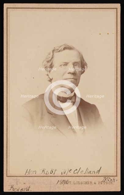 Portrait of Robert McClelland (1807-1880), 1870. Creator: Loescher & Petsch.