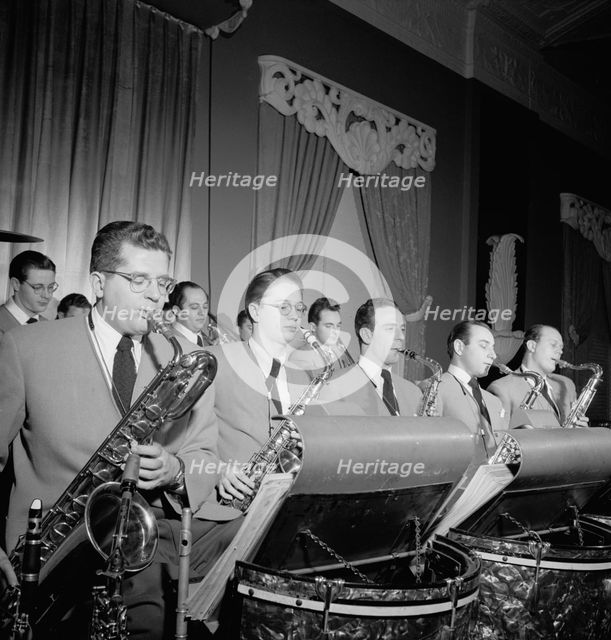 Portrait of (Robert) Dean Kincaide, Bill Ainsworth, Ray Beller, Peanuts Hucko...N.Y., ca. Jan. 1947. Creator: William Paul Gottlieb.