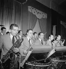 Portrait of (Robert) Dean Kincaide, Bill Ainsworth, Ray Beller, Peanuts Hucko...N.Y., ca. Jan. 1947. Creator: William Paul Gottlieb
