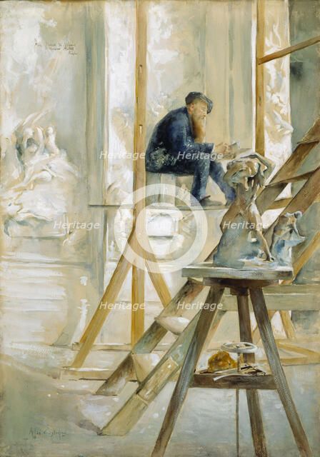 Portrait of Rodin in His Studio, 1889. Creator: Allan Österlind.