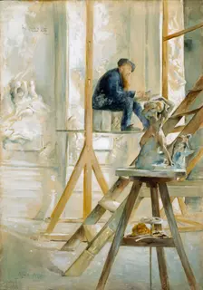 Portrait of Rodin in His Studio, 1889. Creator: Allan Österlind