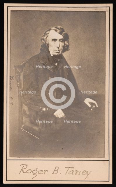 Portrait of Roger Brooke Taney (1777-1864), Before 1864. Creator: Brady's National Photographic Portrait Galleries.