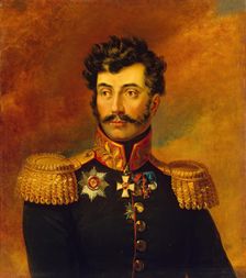 Portrait of Roman I. Bagration (1778-1834), 1822. Creator: Workshop of George Dawe