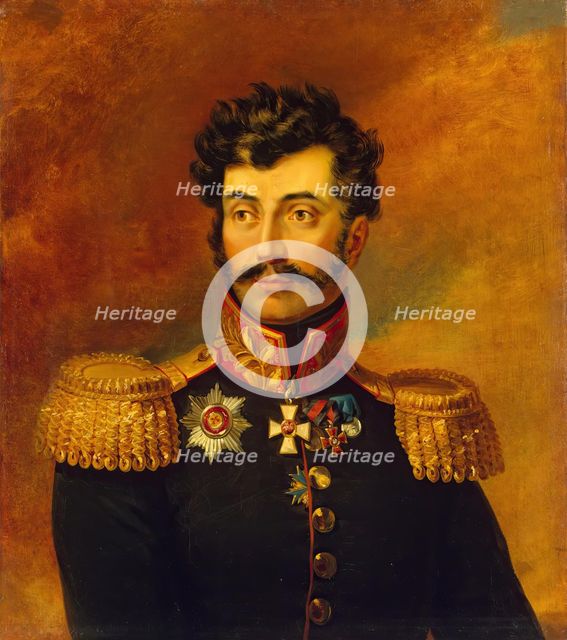 Portrait of Roman I. Bagration (1778-1834), 1822. Creator: Workshop of George Dawe.