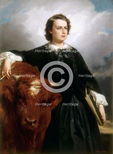 Portrait of Rosa Bonheur. Artist: Dubufe, Édouard Louis (1819-1883)