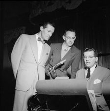Portrait of Ray McKinley, Eddie Sauter, and...Hotel Commodore, Century Room, New York, N.Y., 1947. Creator: William Paul Gottlieb