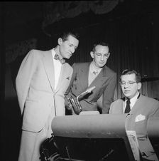 Portrait of Ray McKinley, Eddie Sauter, and...Hotel Commodore, Century Room, New York, N.Y., 1947. Creator: William Paul Gottlieb