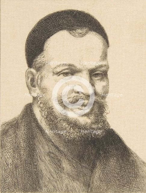 Portrait of Rabelais, 1868. Creator: Felix Bracquemond.