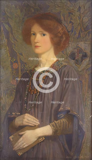 Portrait of Rachel Annand Taylor, 1907. Creator: John Duncan.