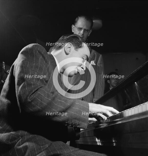 Portrait of Ralph Burns, Bill Harris, and Dave Tough, Three Deuces, New York, N.Y., ca. Apr. 1947. Creator: William Paul Gottlieb.
