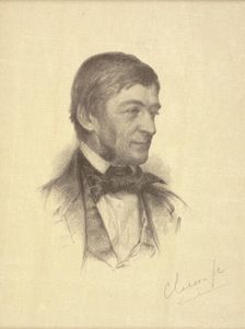 Portrait of Ralph Waldo Emerson, c1840s. Creator: William Baxter Palmer Closson
