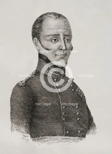 Portrait of Ramón de Meer y Kindelán (1787-1869), 1st Baron de Meer and 1st Count of Gra, 1845.  Creator: Jose Gomez.