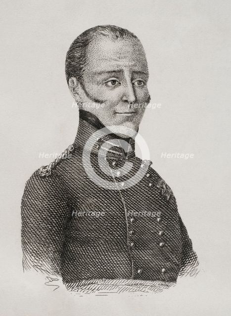 Portrait of Ramón de Meer y Kindelán (1787-1869), 1st Baron de Meer and 1st Count of Gra, 1845.  Creator: Jose Gomez.