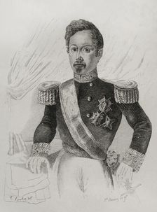 Portrait of Ramón María Narváez (1799-1868), 1st Duke of Valencia, 1845. Creator: Jose Gomez