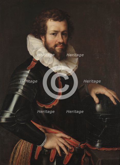 Portrait of Ranuccio I Farnese (1569-1622), Duke of Parma, Piacenza and Castro, 2nd half of 16th cen Creator: Carracci, Agostino (1557-1602).