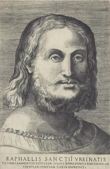 Portrait of Raphael, (c1518). Creator: Giulio Bonasone