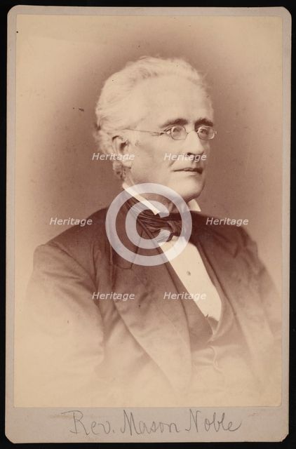 Portrait of Rev. Mason Noble (1809-1881), Between 1876 and 1880. Creator: Samuel Montague Fassett.