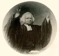 Portrait of Rev. George Whitefield in gown and wig worn in New England c1750, (1937). Creator: Unknown