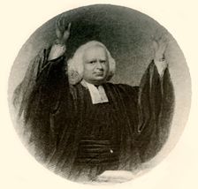 Portrait of Rev. George Whitefield in gown and wig worn in New England c1750, (1937). Creator: Unknown