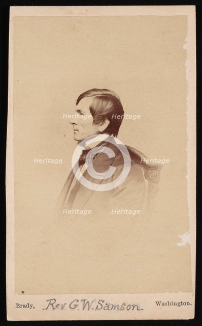 Portrait of Rev. George Whitefield Samson (1819-1896), Before 1896. Creator: Mathew Brady.