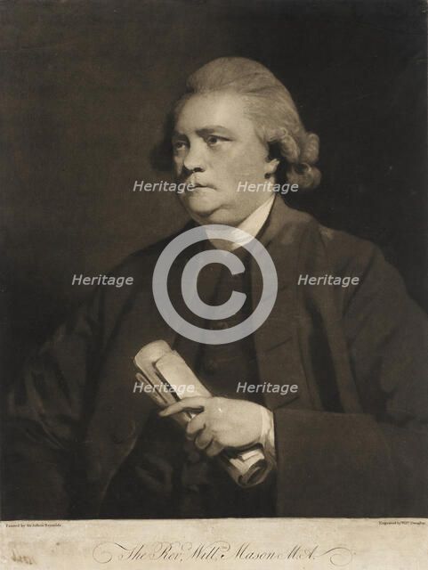 Portrait of Rev. William Mason, 1779. Creator: William Doughty.