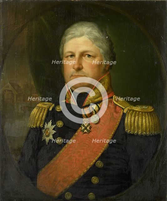 Portrait of Rear-Admiral Job Seaburne May, 1823. Creator: Jan Willem May.
