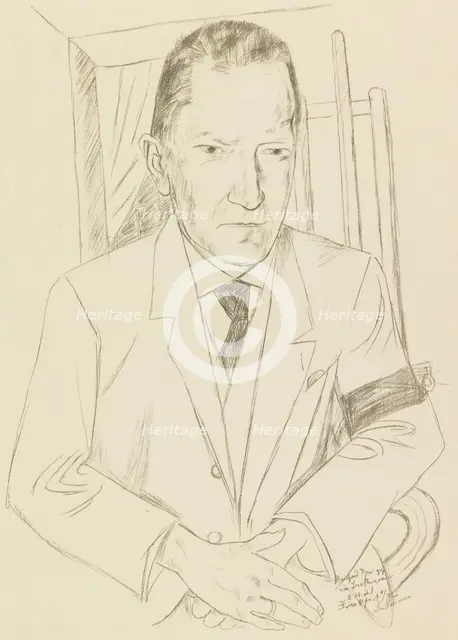 Portrait of Reinhard Piper (1879-1953) , 1921. Creator: Beckmann, Max (1884-1950).