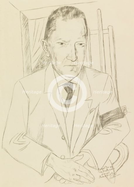 Portrait of Reinhard Piper (1879-1953) , 1921. Creator: Beckmann, Max (1884-1950).