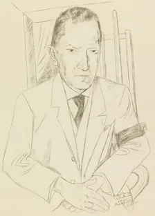 Portrait of Reinhard Piper (1879-1953) , 1921. Creator: Beckmann, Max (1884-1950)