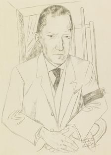 Portrait of Reinhard Piper (1879-1953) , 1921. Creator: Beckmann, Max (1884-1950)