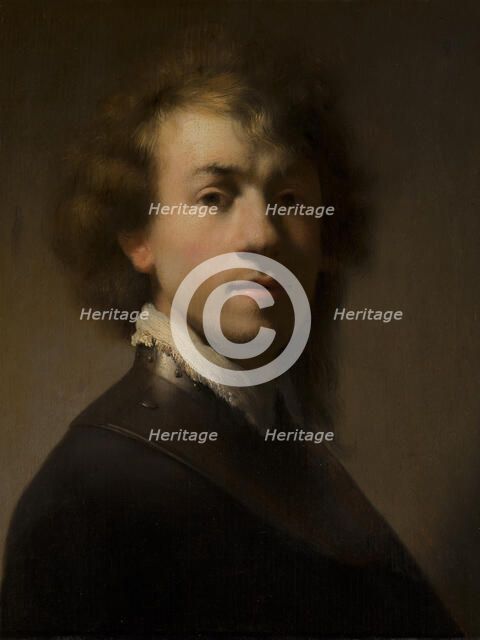 Portrait of Rembrandt (1606-1669) with a Gorget, c1640s. Creator: Workshop of Rembrandt.
