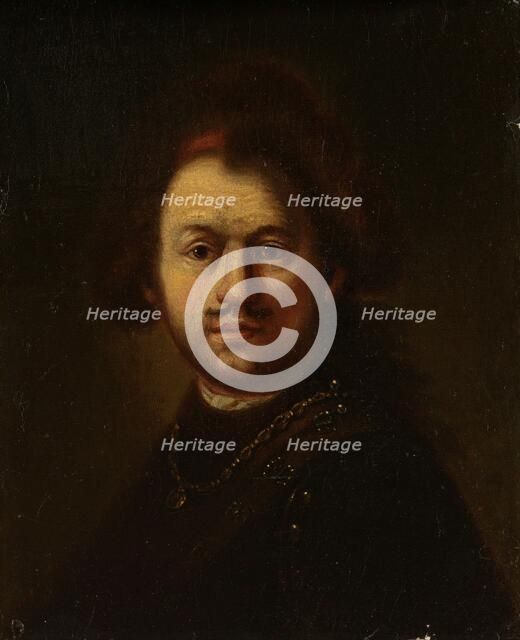 Portrait of Rembrandt Harmensz. van Rijn, 1640-1800.  Creator: Follower of Rembrandt.