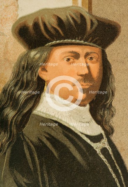 Portrait of Rembrandt, (Rembrandt Harmensz van Rijn), (1606-1669), Dutch painter..., 1886. Creator: Unknown.