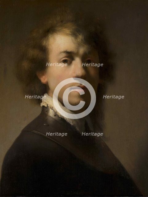 Portrait of Rembrandt with a Gorget , c. 1629. Creator: Rembrandt van Rhijn, (School)  .