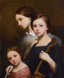 Portrait of René, Cécile and Louise Franchomme. Creator: Scheffer, Ary (1795-1858)