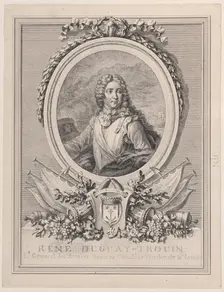 Portrait of René Duguay-Trouin, Lieutenant-General of the Naval Armies of the King, 1..., 1765-1807. Creator: François Nicolas Barthélemy Dequevauviller