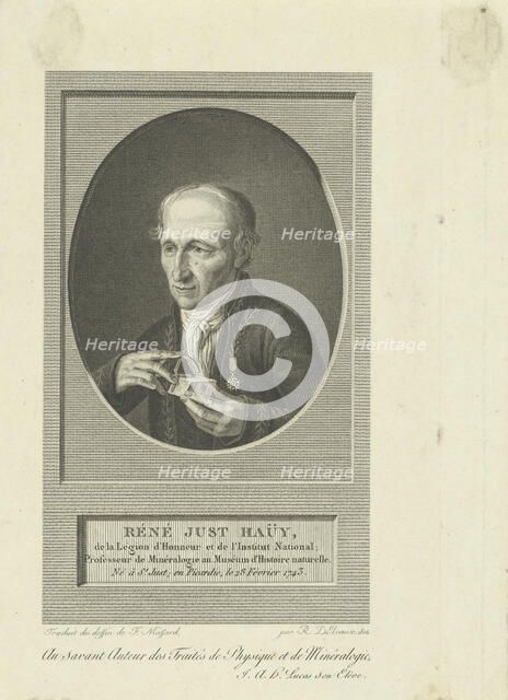 Portrait of René-Just Haüy (1743-1822), 1804. Creator: Delvaux, Remi-Henri-Joseph (1748/50-1823).