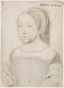 Portrait of Renée of France (1510-1574), Duchess of Ferrara, 1519. Creator: Clouet, Jean (c. 1485-1541)