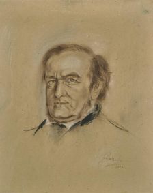 Portrait of Richard Wagner (1813-1883), 1881. Creator: Lenbach, Franz, von (1836-1904)