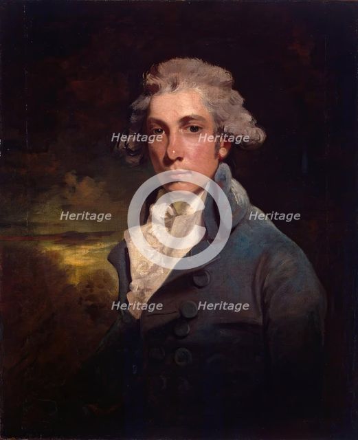 Portrait of Richard Brinsley Sheridan (1751-1816), 1790. Creator: John Hoppner.