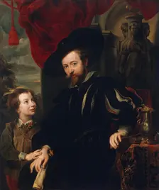 Portrait of Rubens with his Son Albert, 1620. Creator: Circle of Rubens