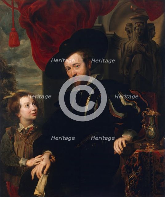 Portrait of Rubens with his Son Albert, 1620. Creator: Circle of Rubens.