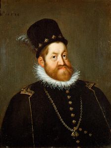 Portrait of Rudolf II of Austria (1552–1612), Holy Roman Emperor, c1592. Creator: Heintz; Joseph; the Elder (1564-1609)