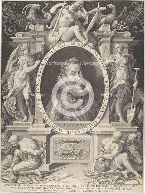 Portrait of Rudolph II, 1603. Creator: Aegidius Sadeler II.